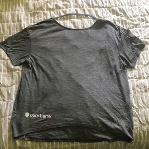 Pure Barre Flowy open back shirt